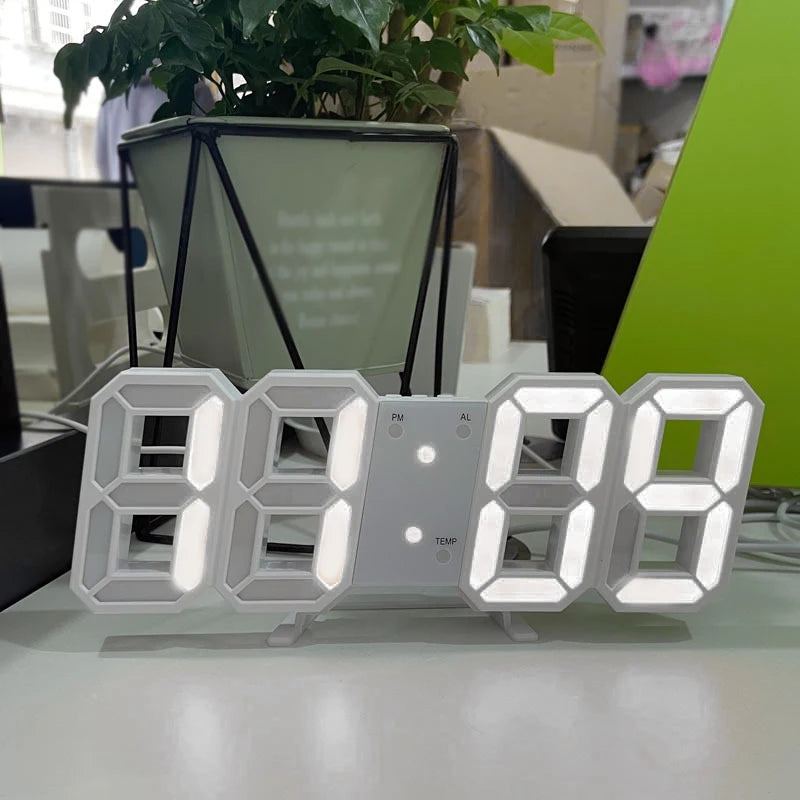 3D LED Digital Clock Luminous Fashion Wall Clock