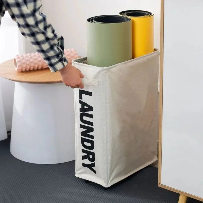 Roller Dirty Clothes Basket with lid