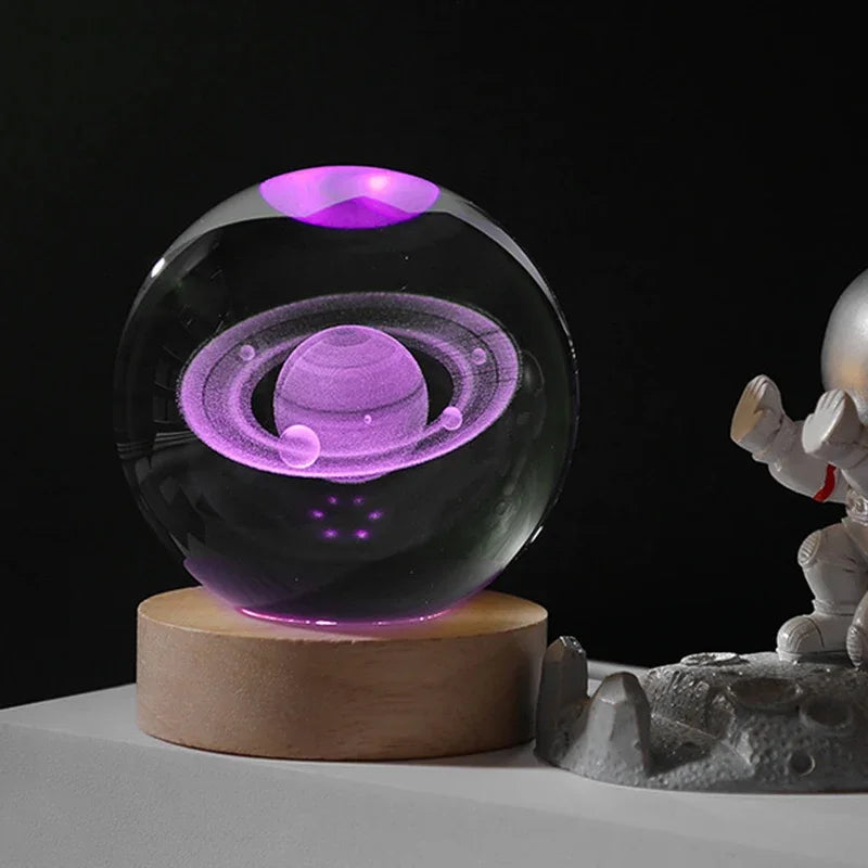 Crystal Solar System Globe