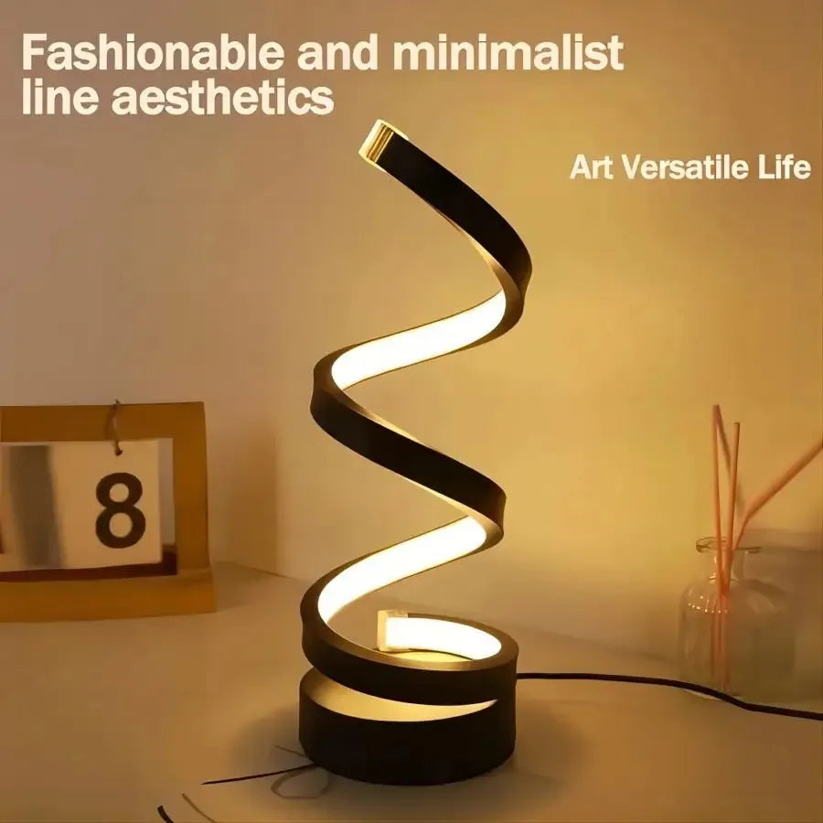 Elegant Spiral LED Table Lamp