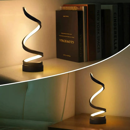 Elegant Spiral LED Table Lamp