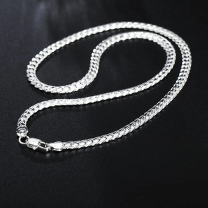 Luxury Silver Snake Chain Necklace