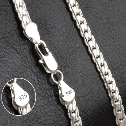 Luxury Silver Snake Chain Necklace