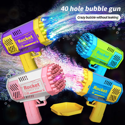 Rocket Bubble Blaster With LED Lights