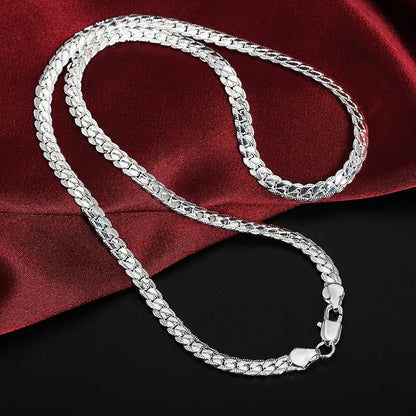 Luxury Silver Snake Chain Necklace