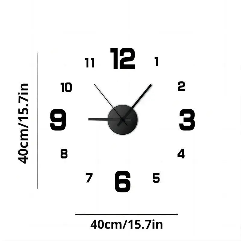 Modern Frameless Wall Clock