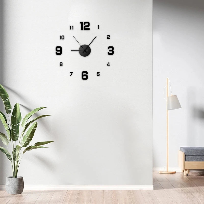 Modern Frameless Wall Clock