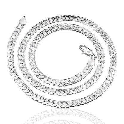 Luxury Silver Snake Chain Necklace