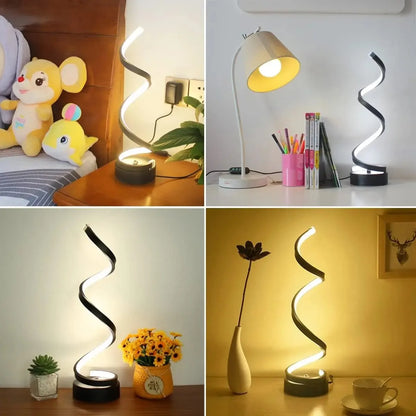 Elegant Spiral LED Table Lamp