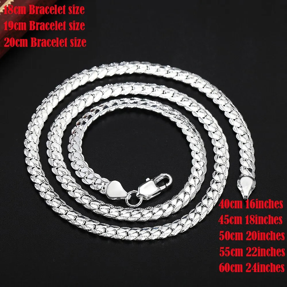 Luxury Silver Snake Chain Necklace