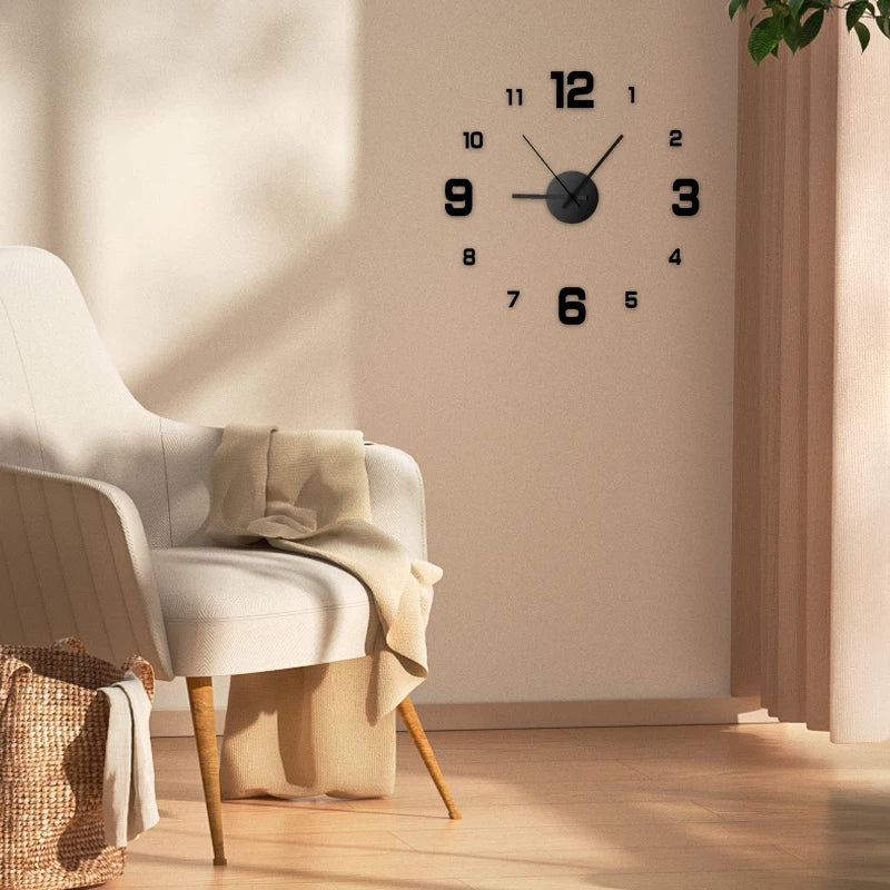 Modern Frameless Wall Clock