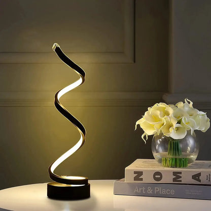 Elegant Spiral LED Table Lamp