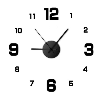 Modern Frameless Wall Clock