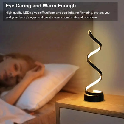 Elegant Spiral LED Table Lamp