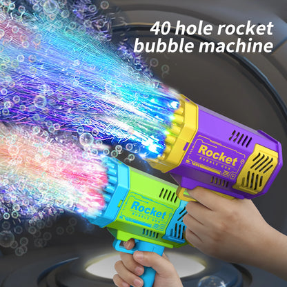 Rocket Bubble Blaster With LED Lights