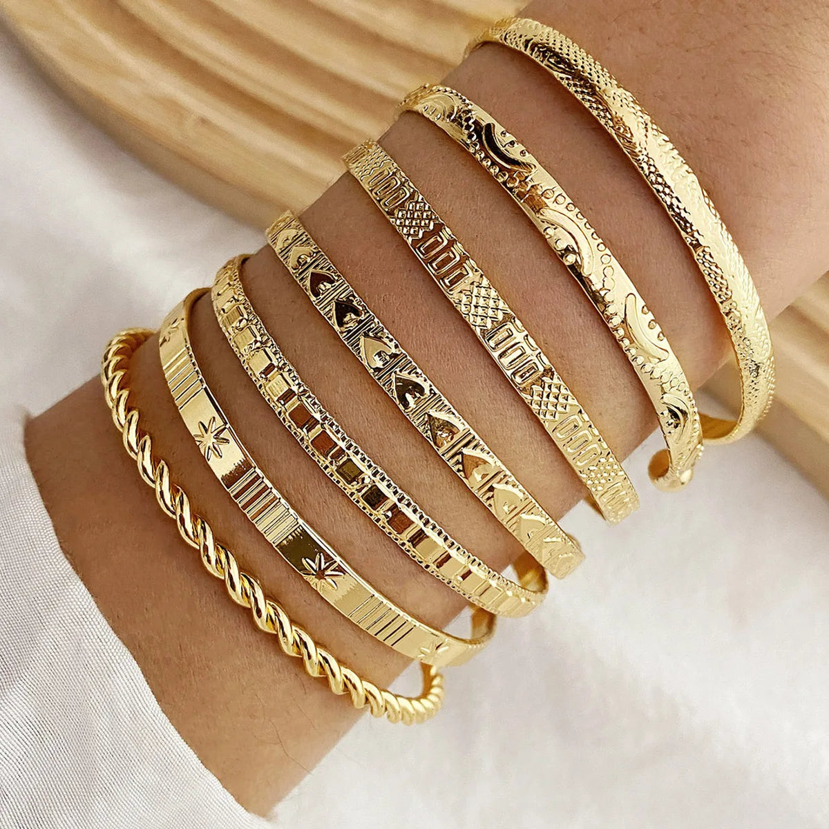 Vintage Gold Punk Bracelets